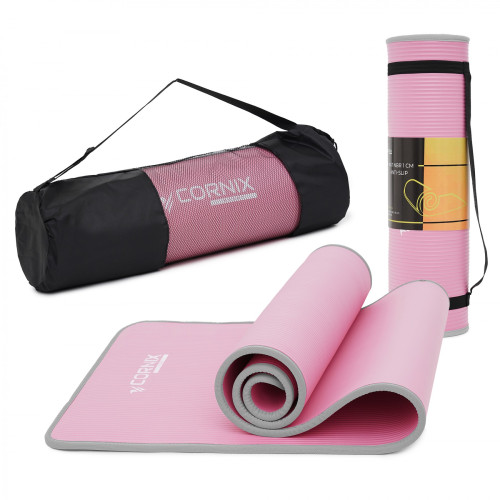 Купити Килимок для фітнесу  Cornix XR-0095 NBR Pink/Grey у Києві - фото №1